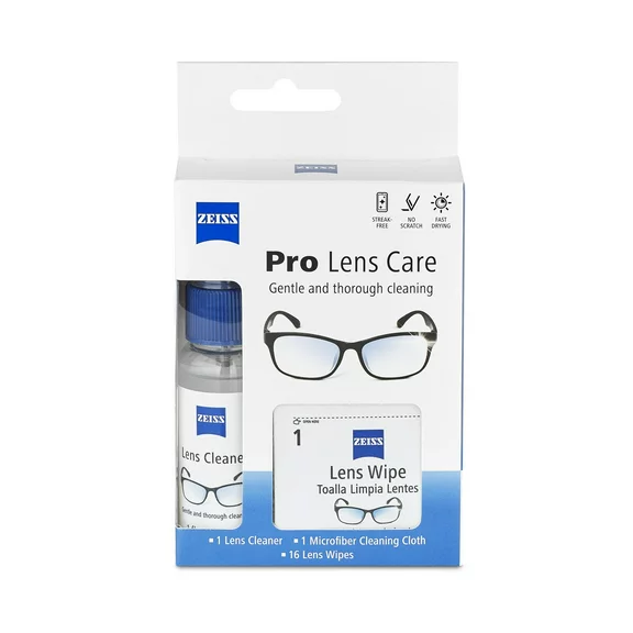 ZEISS Pro Lens Care Kit, 1 oz Eye Glass Cleaner & 16 Lens Cleaning Wipes