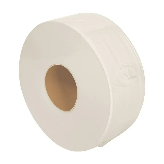 Karat 9 Inch 2 Ply Jumbo Roll Bathroom Toilet Paper, White (12 Pack)