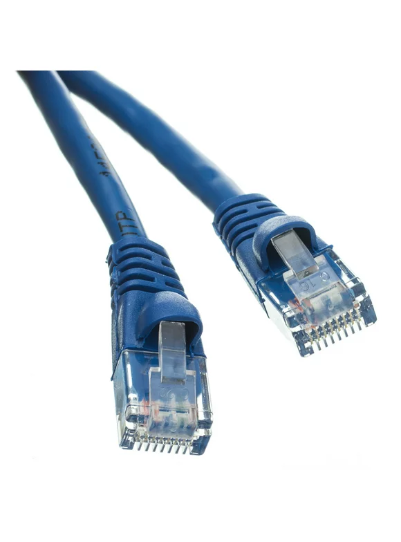 Cat5E Blue Ethernet Patch Cable, Snagless - Molded Boot, 4 Foot