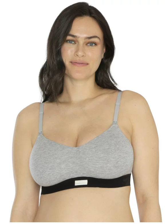 Kindly Yours Women's Cotton Spandex Maternity Lounge Nursing Wire-Free Bralette