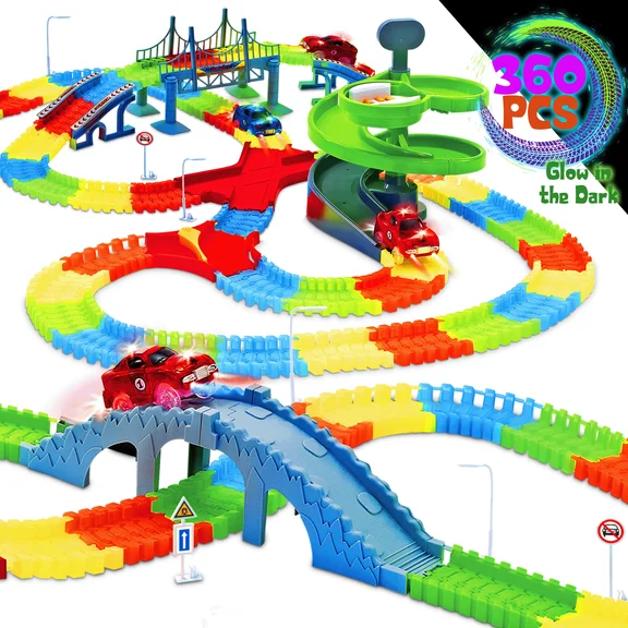 USA Toyz 360pk Large Glow in the Dark Track Set Compatible (Unisex)