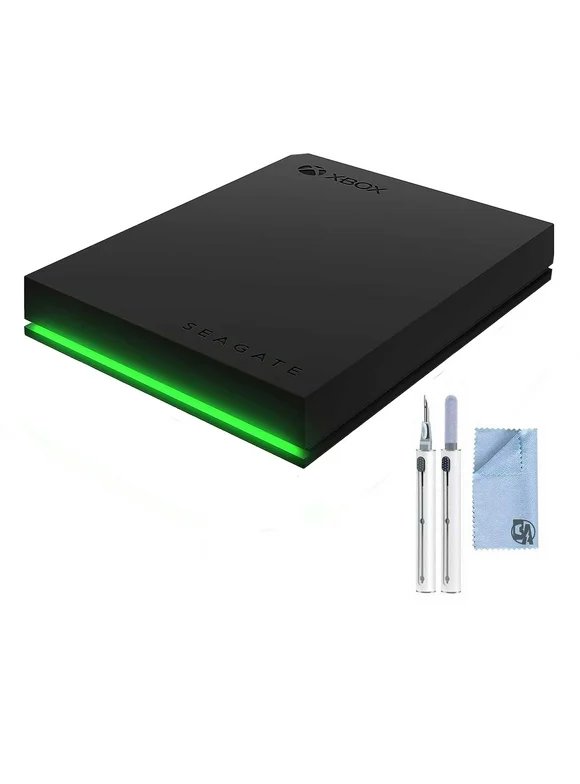 Game Drive for Xbox 2TB External USB 3.2 Gen 1 Hard Drive Xbox Certified with Green LED Bar BOLT AXTION Bundle Like New