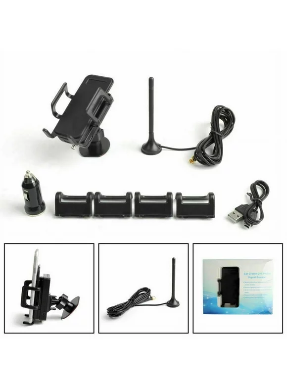 1900/2100 MHz WCDMA Car Cradle Cell Phone Signal Booster Repeater Kit Black