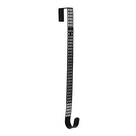 Haute Decor Hook & Lattice Adjustable Length Wreath Hanger, Matte Black (1)