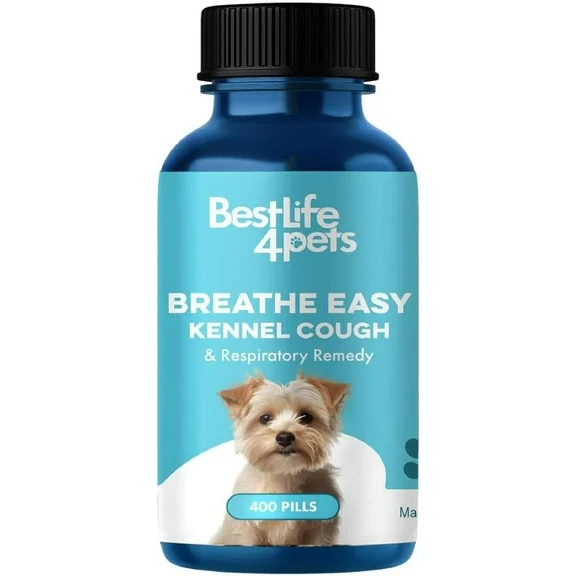 BestLife4Pets Breathe Easy - Kennel Cough & Respiratory Remedy For Dogs - All-Natural Relief for Runny Nose, Sneezing & Sinus Congestion