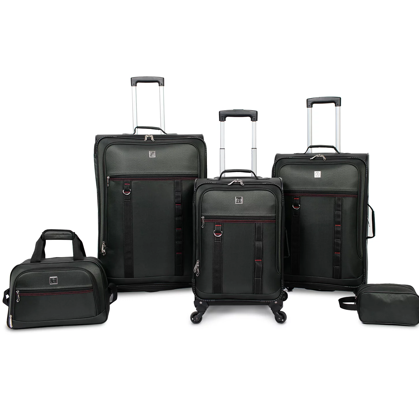 Protege 5 piece Spinner Luggage Set, Includes 28" & 24" Check Bags, 20" Carry-on