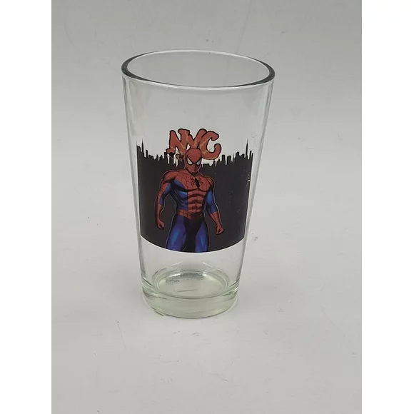 Marvel Comics NYC Spider-Man Clear Drinking Glass - 16 oz.