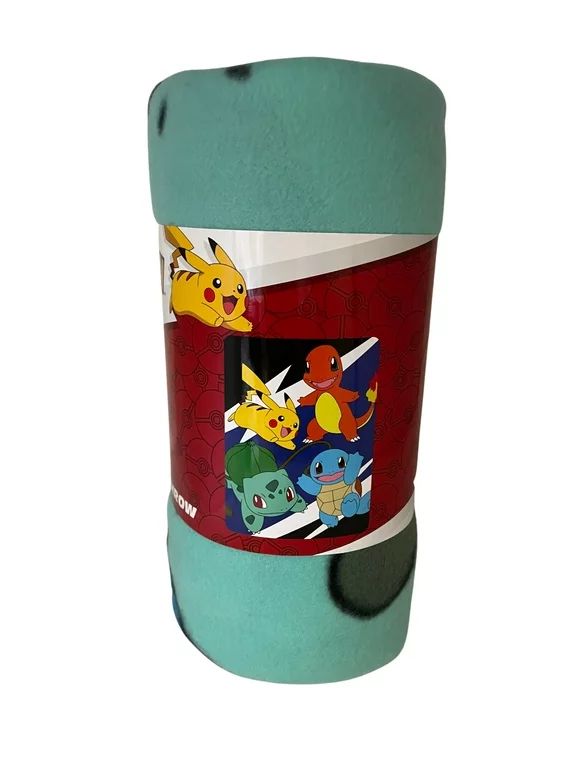 Licensed Pokemon Go Pikachu, Charmander 45x60" Fleece Throw "Meet the Group"