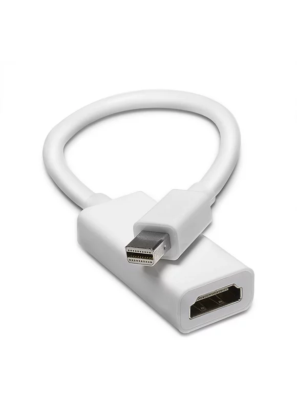 THE CIMPLE CO - White Thunderbolt Mini DisplayPort DP to HDMI - High Speed Cable Adapter 1080/4K