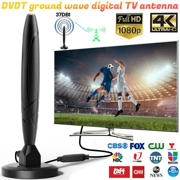 350 Miles Range Indoor TV Antenna – DFITO HDTV Antennas are 4K Full HD Compatible, with Best Powerful Amplifier and Signal Booster