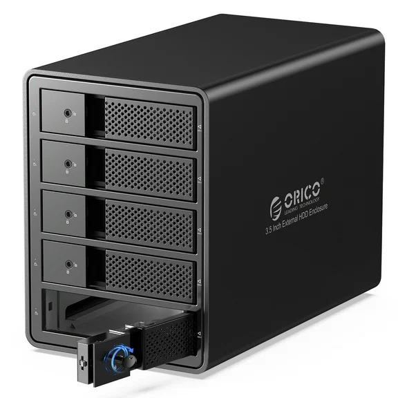 ORICO USB 3.0 to SATA 5Gbps HDD Docking Station-5 Bay External Hard Drive Docking Station 3.5" SATA Hard Drive Enclosure Max Up to 80TB,Built-in 150w Power & Fan Support UASP（No Drive）