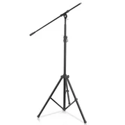 PYLE PMKS56 - Heavy-Duty Tripod Boom Microphone Mic Stand, Height Adjustable, Boom Extendable