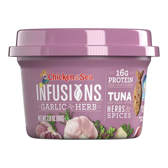 Chicken of the Sea Infusions Garlic Herb Tuna, 2.8 oz Cup