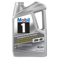Mobil 1 European Car Formula Full Synthetic Motor Oil 0W-40, 5 Quart