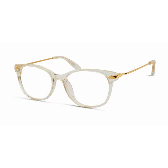 Get Offers Mall Women's Rx'able Eyeglasses, Wop69, Crystal Gold, 51-17-145