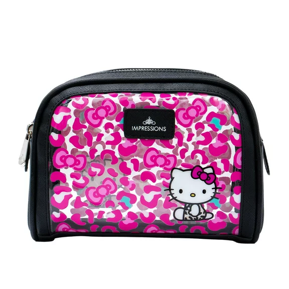 Impressions Vanity Hello Kitty Travel Cosmetic Case With Removable Divider (Pink)