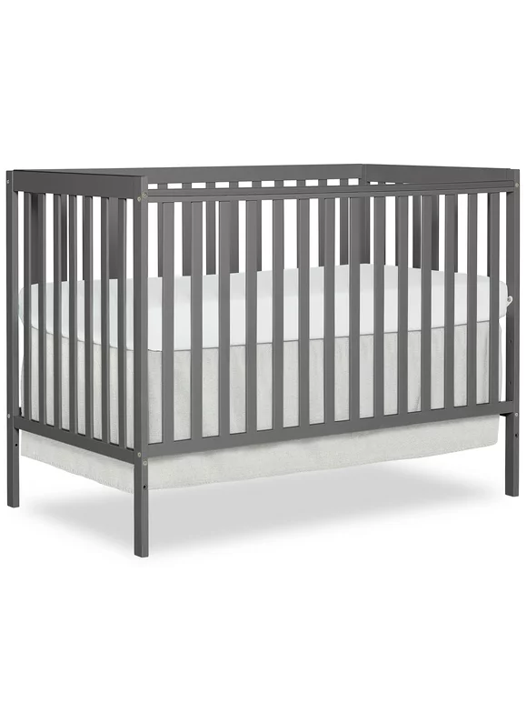 Dream On Me Synergy 5-in-1 Convertible Crib in Steel Grey, Greenguard Gold Certified