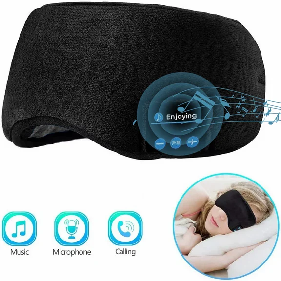 Sleep Headphones Bluetooth Eye Mask 5.0, 3D Wireless Comfort with Noise Cancelling and Innovative Features for Men and Women