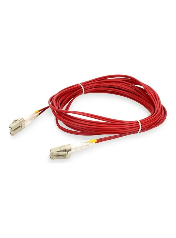 AddOn - Patch cable - TAA Compliant - LC/PC multi-mode (M) to LC/PC multi-mode (M) - 10 m - fiber optic - duplex - 50 / 125 micron - OM4 - riser - red