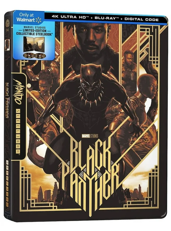Black Panther Get Offers Mall Exclusive Mondo Steelbook (4K Ultra HD + Blu-ray + Digital Code)
