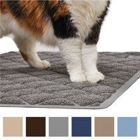 The Original GORILLA GRIP (TM) Premium Cat Litter Mat, XL Jumbo Size, Phthalate Free, Traps Litter from Box and Paws, Best Scatter Control, Soft on Sensitive Kitty Paws, Easy to Clean, Durableq
