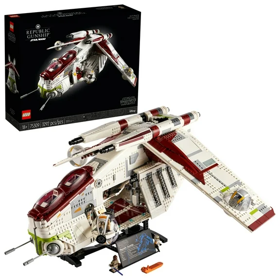 LEGO Star Wars Republic Gunship 75309 UCS Display Model Kit for Adults to Build, Ultimate Collector Series, Office or Home Decor Gift Idea