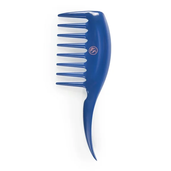 KAZMALEJE Kurls Plus Wide Tooth Hair Comb, Cobalt