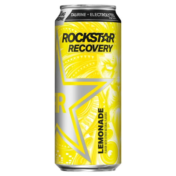 Rockstar Recovery Lemonade with Electrolytes Energy Drink, 16 oz, 1 Count Can