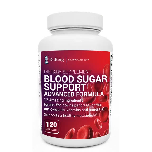 Dr. Berg Blood Sugar Support - Berberine with Ceylon Cinnamon Supplement, 120 Capsules