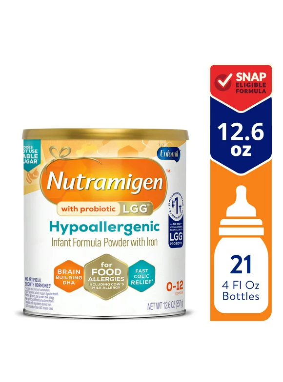 Nutramigen Hypoallergenic Infant Formula with Enflora LGG - Powder, 12.6 oz Can