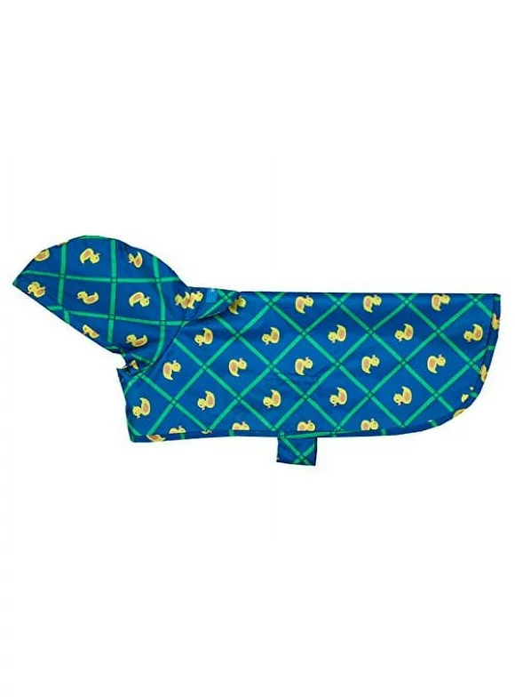 Pitter Patter Packable Dog Rain Poncho - Rubber Ducky X-Small
