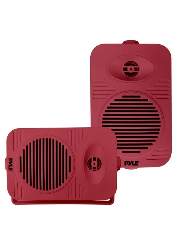3.5 2-Way Indoor/Outdoor Bluetooth Speaker System - 1/2 High Compliance Polymer Tweeter (Red)