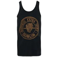 Guinness Extra Stout Men's Black Washed Tank Top-Large
