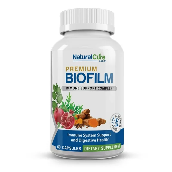 Natural Cure Labs Premium Biofilm Defense Complex, Proprietary Blend of Antioxidants, Herbs and Botanicals for Immune System Support & Digestive Health | 60 Capsules