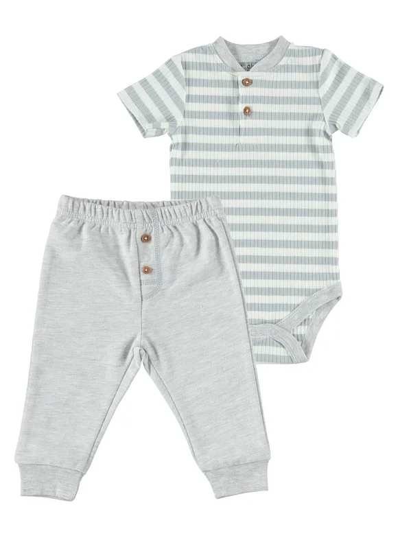 Chick Pea Baby Boy 2 PC French Terry Jogger Set, Sizes Newborn-9 Months