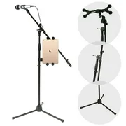 PYLE PMKSPAD1 - Multimedia iPad and Microphone Stand - Adjustable to Fit All iPad Models