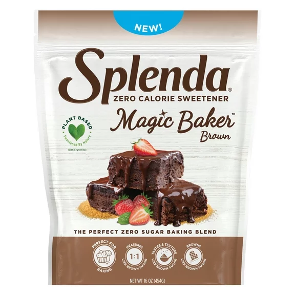 Splenda Magic Baker Brown, Zero Calorie Granulated Sugar Substitute, 16oz Resealable Pouch
