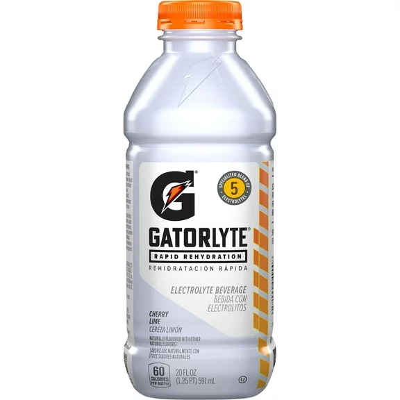 Gatorade Gatorlyte, Cherry Lime Sports Drinks, 20 fl oz Bottle Rapid Rehydration Electrolyte Drink