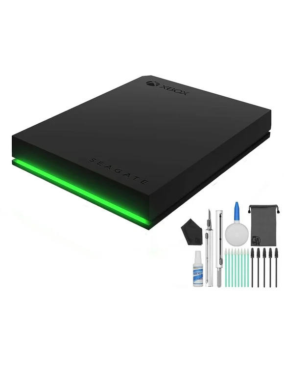 Pre-Owned Game Drive for Xbox 2TB External USB 3.2 Gen 1 Hard Drive Xbox Certified with Green LED Bar BOLT AXTION Bundle (Refurbished: Like New)