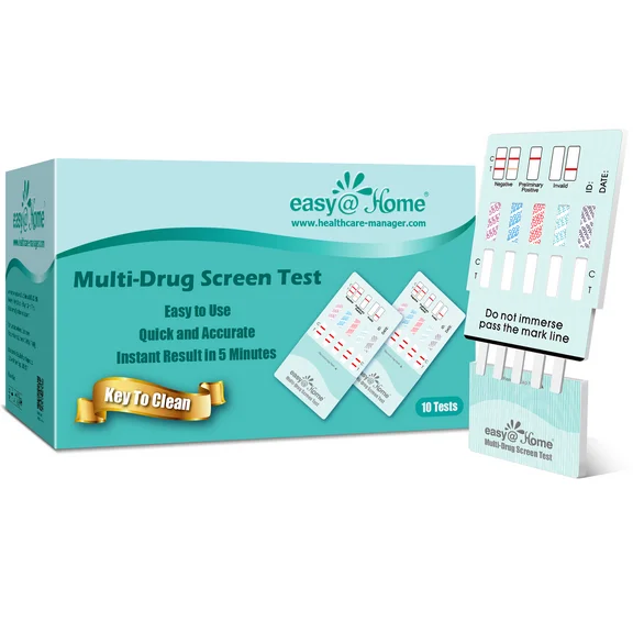 Easy@Home 5 Panel Instant Urine Testing Drug Test EDOAP-754 - 10 Pack