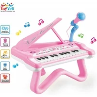 ToyVelt Toy Piano for Toddler Girls  Cute Piano for Kids with Built-in Microphone & Music Modes - Best Birthday Gifts for 3 4 5 Year Old Girls  Educational Keyboard Musical Instrument Toys