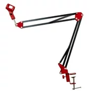 Deco Gear Adjustable Microphone Suspension Boom Scissor Arm Stand with Microphone Clip