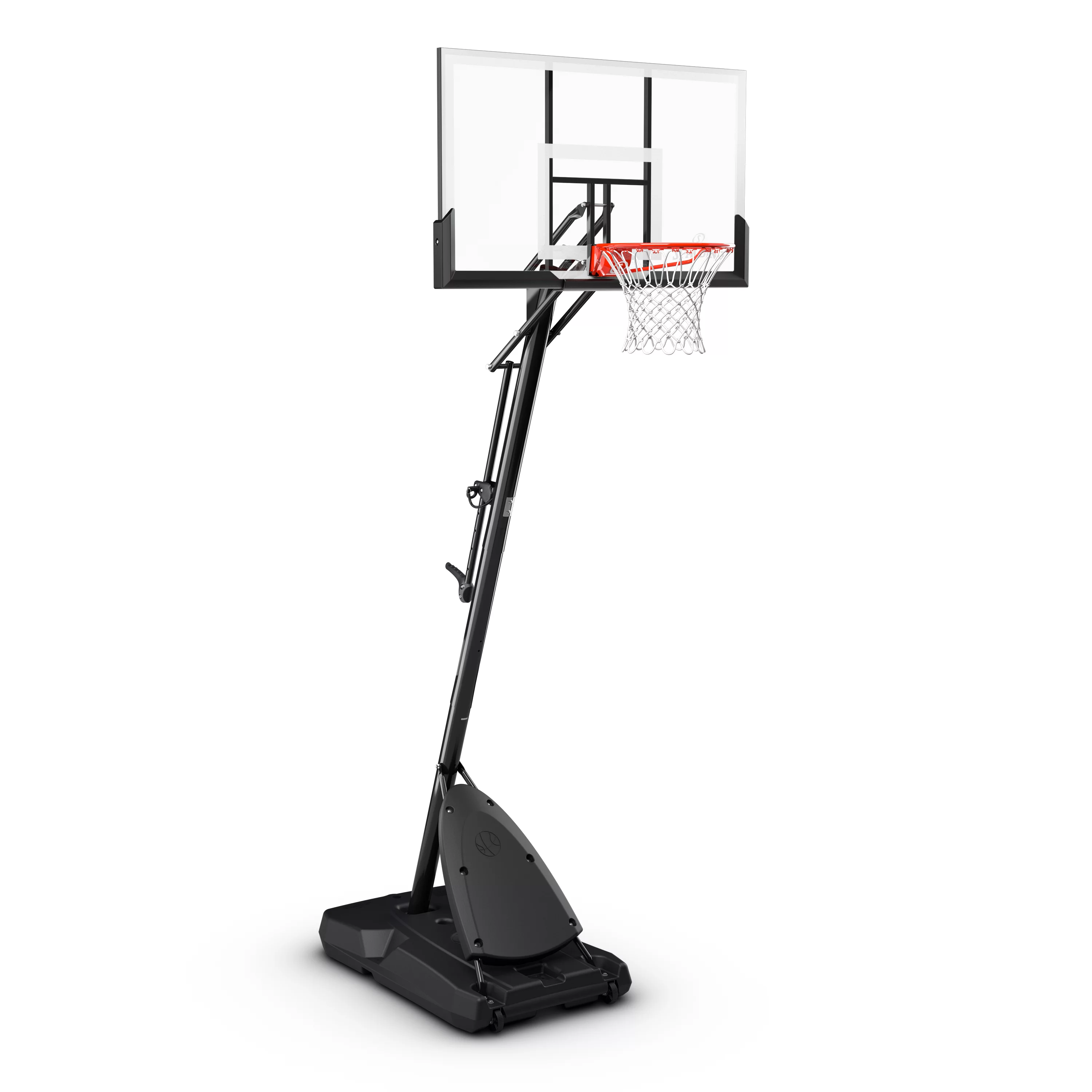Spalding 54 In. Shatter-proof Polycarbonate Exacta height Portable Basketball Hoop System