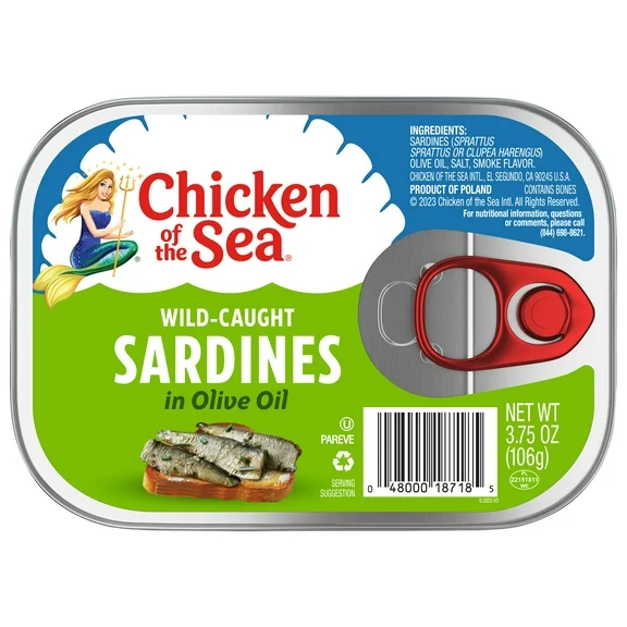 Chicken of the Sea Wild Caught Sardines in Olive Oil, 3.75 oz Can