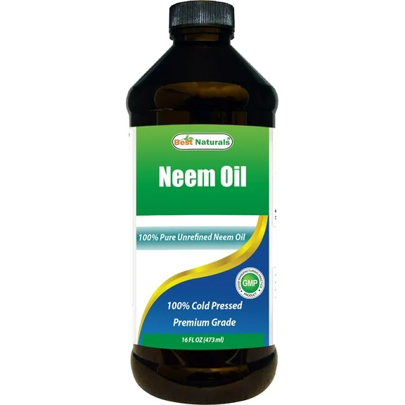 Best Naturals 100% Pure Neem Oil, 100% Cold Pressed and Unrefined - 16 OZ (1 Bottle)