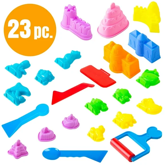 USA Toyz 23-piece multi-color sand molds kit for children 3  years