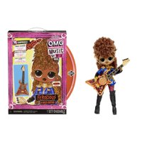 LOL Surprise Omg Remix Rock Ferocious Fashion Doll With 15 Surprises Including Bass Guitar, Outfit, Shoes, Hair Brush, Doll Stand, Lyric Magazine, And Record Player Package - For Girls Ages 4+