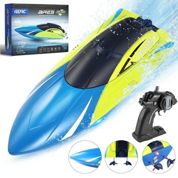 Zacro RC Boat 2.4GHz Remote Control Boat for Pools and Lakes, Fast RC Boats for Adults and Kids, Blue