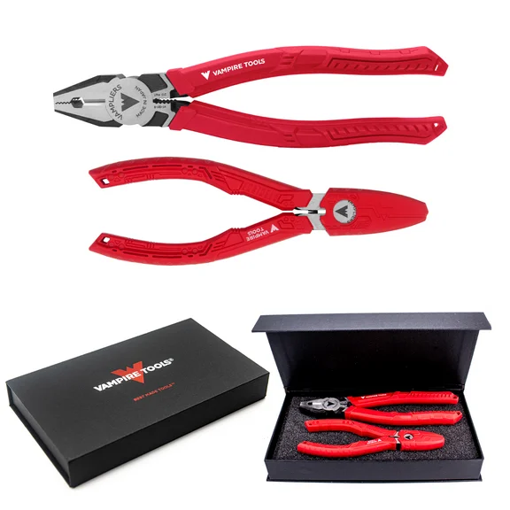 VAMPLIERS 8" PRO Lineman's Pliers   6.25" Screw Extractor Pliers with Gift Box, VT-001-S2DGS
