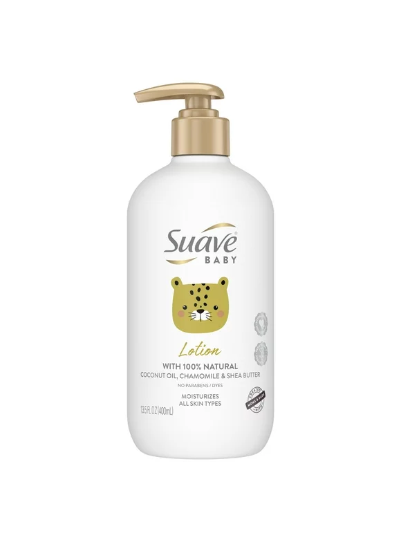 Suave Baby Baby Lotion 100% Natural Coconut Oil, Chamomile & Shea Butter, 13.5 oz